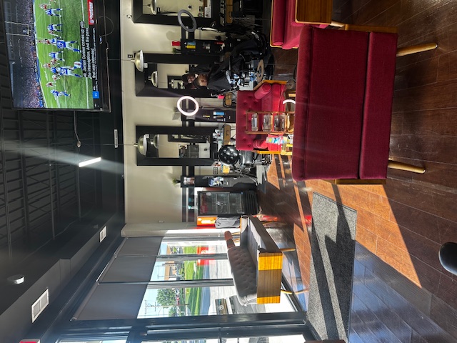 Shop interior TV angle