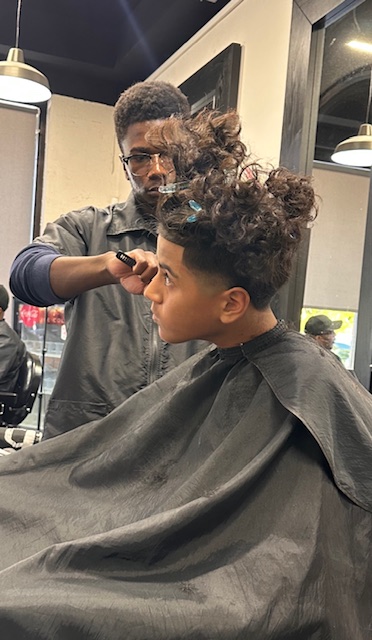 Youth curly styling process